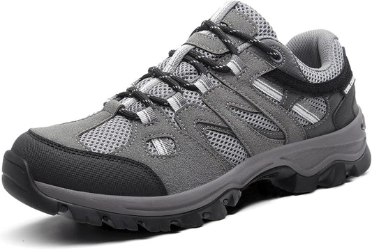 CAMELSPORTS Mens Hiking Shoes Walking Shoes for Men Outdoor Leather Mesh Lightweight Trail Sneakers