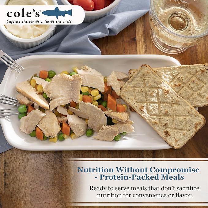 COLE’S - Smoked Rainbow Trout Fillet with Vegetables | Ready to Eat Meal | 5.6 oz Hand-Packed Canned Fish | 18g Protein | High in Vitamin D | 12 pack