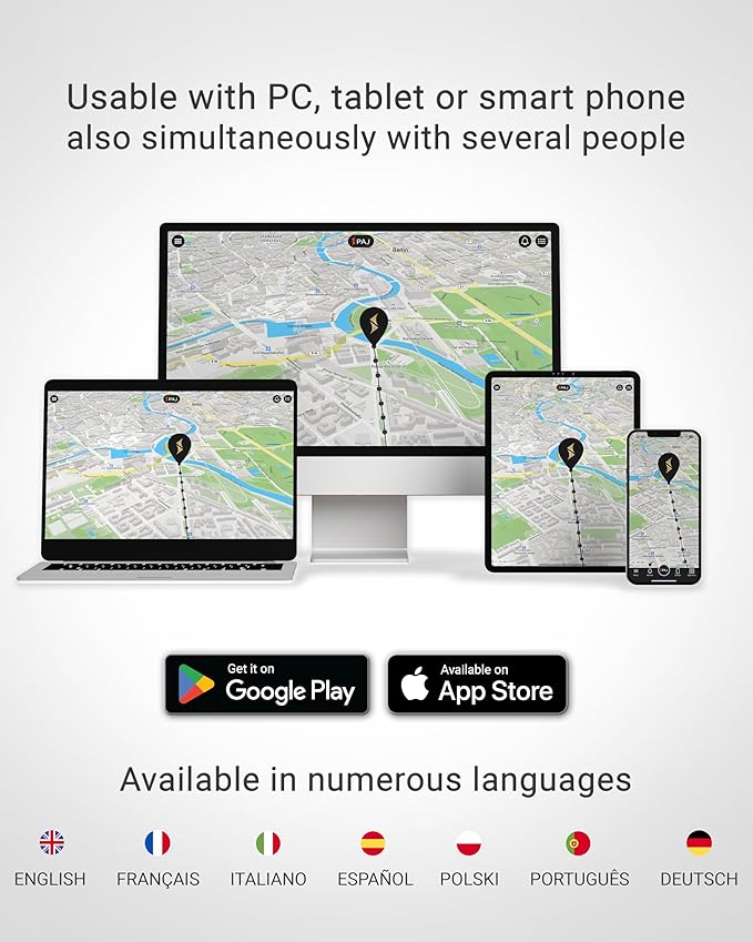 PAJ GPS - People Finder 4G - Mini GPS Tracker for Children and Elderly People - Up to 5 Days Battery Life - Small Tracking Device with Real-Time Location, Alarm Notifications - Suitable for Dementia