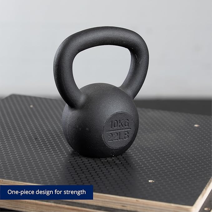 Titan Fitness Cast Iron Kettlebell, Single Piece Casting, KG and LB Markings, Full Body Workout