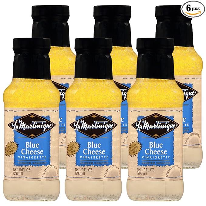 La Martinique Blue Cheese Vinaigrette Dressing 10 Ounce Bottle (Pack of 6)