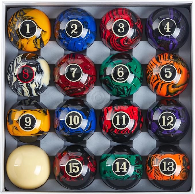 Premium Billiard Balls Pool Table Accessories 2-1/4" Regulation Size 16 Pool Balls Billiard Set