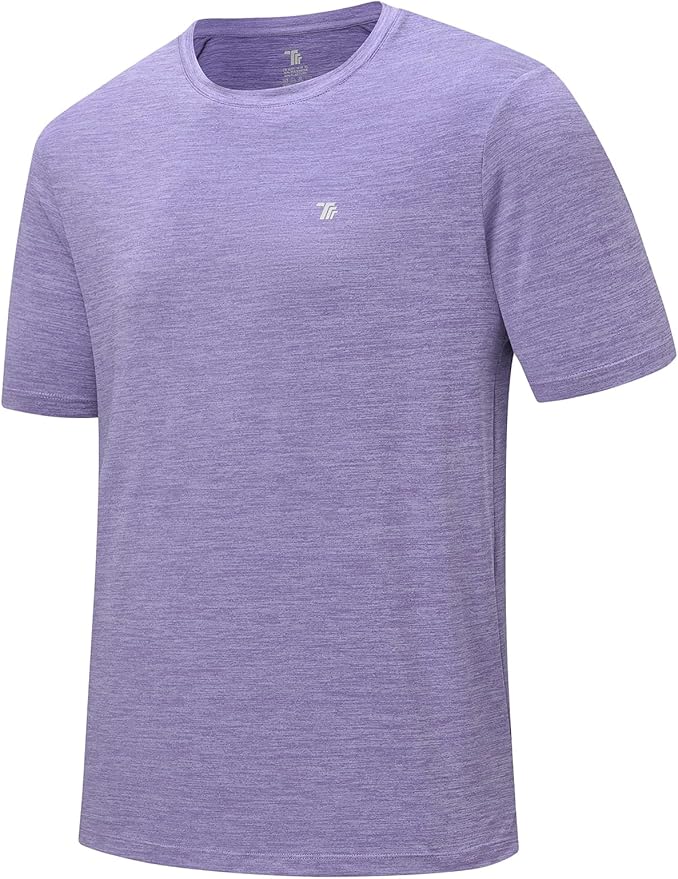 BGOWATU Men's Quick Dry Workout Athletic Shirts Lightweight Tennis Shirts for Men Running Gym Tops
