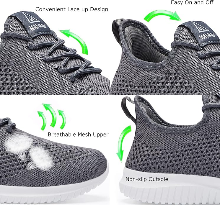 VAMJAM Men's Running Shoes Ultra Lightweight Breathable Walking Shoes Non Slip Athletic Fashion Sneakers Mesh Workout Casual Sports Shoes