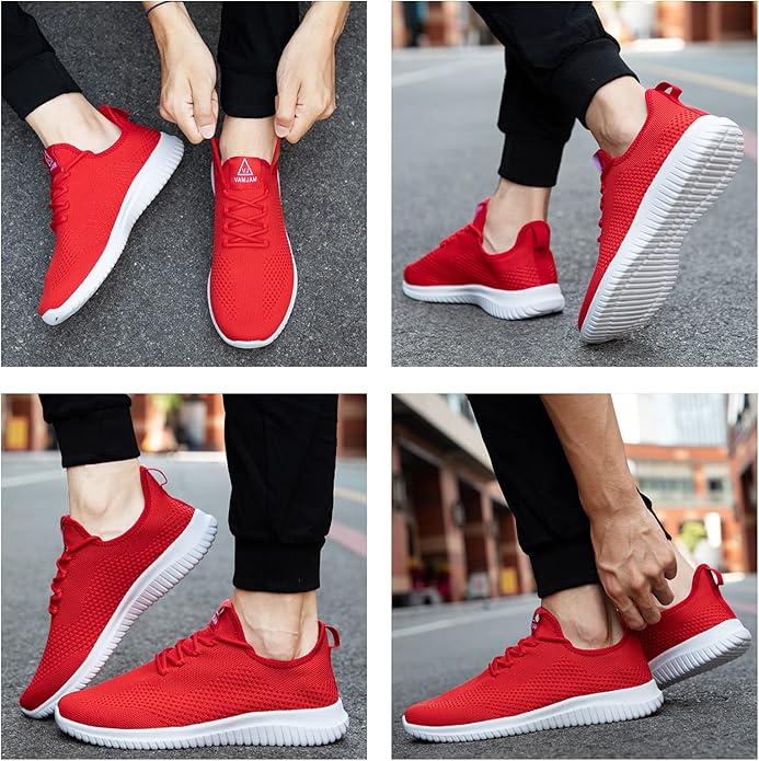 VAMJAM Men's Running Shoes Ultra Lightweight Breathable Walking Shoes Non Slip Athletic Fashion Sneakers Mesh Workout Casual Sports Shoes