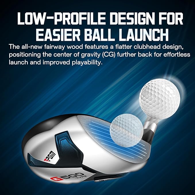 PGM Men's G Type Complete Golf Club Set - Titanium #1 Driver, Draw-Biased Hybrid, High-Strength Iron Set, High Forgiveness Putter, with Stand Bag