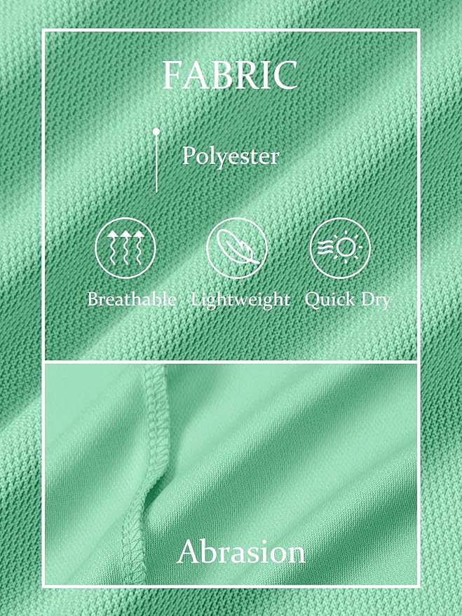 TACVASEN Mens Golf Shirt Dry Fit Mens Polo Shirts Short Sleeve Performance Golf Polos for Men with Collar Work Shirts