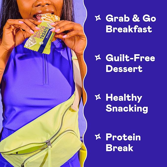 MAGIC SPOON Treats - High Protein, Low Carb, Keto Friendly, Low Sugar, Gluten Free, Crispy Protein Bar Cereal Bar, On-The-Go Healthy Snack (Marshmallow, 8 Bars)