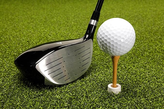 Premium Turf Indoor/Outdoor Golf Mat. Bonus Tray + 3 Tees