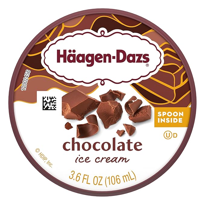 Haggen-Dazs, Chocolate Ice Cream Cup, 3.6 oz (Frozen)