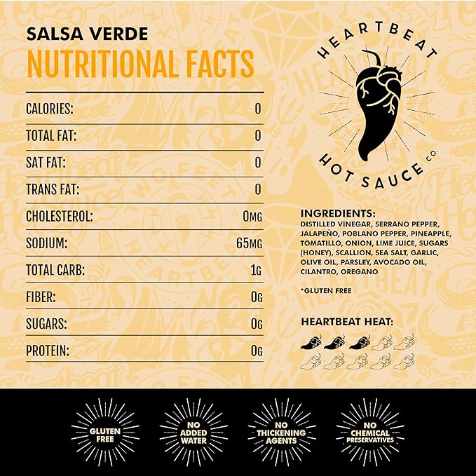 Heartbeat Hot Sauce Co. | Salsa Verde, 6 oz.
