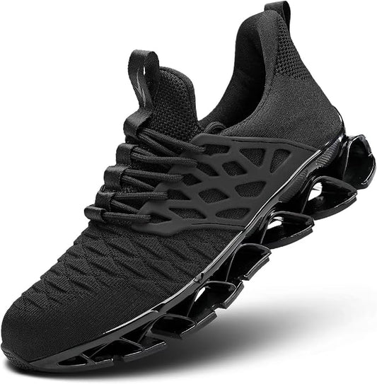 Men's Slip on Walking Running Shoes Blade Tennis Casual Fashion Sneakers Comfort Non Slip Work Sport Athletic Trainer