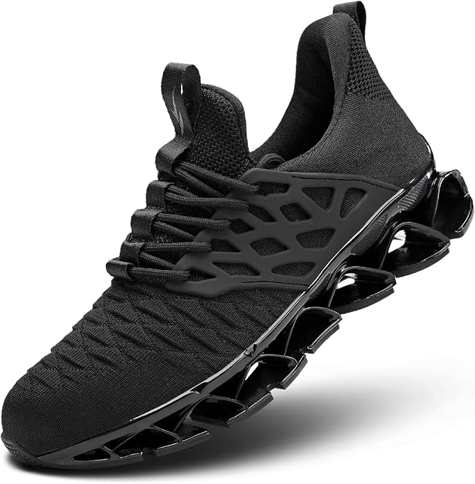 Men's Slip on Walking Running Shoes Blade Tennis Casual Fashion Sneakers Comfort Non Slip Work Sport Athletic Trainer