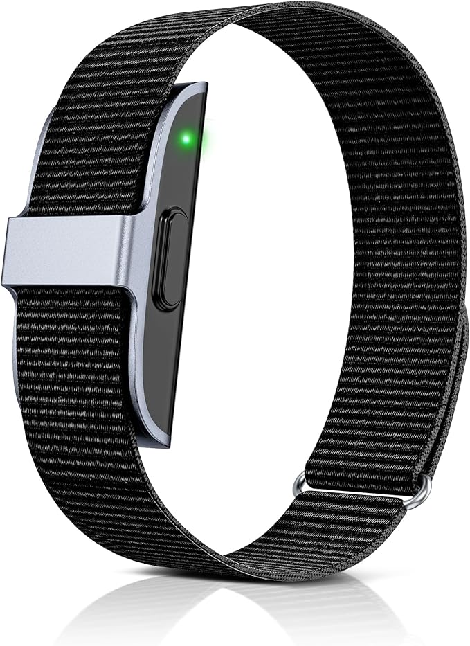 Sleep & Fitness Tracker Wristband for Women Men | 24/7 Heart Rate, Blood Oxygen & Stress Monitor | Step & Calorie Counter | IP68 Waterproof Activity Tracker, No Subscription Fee (Black)