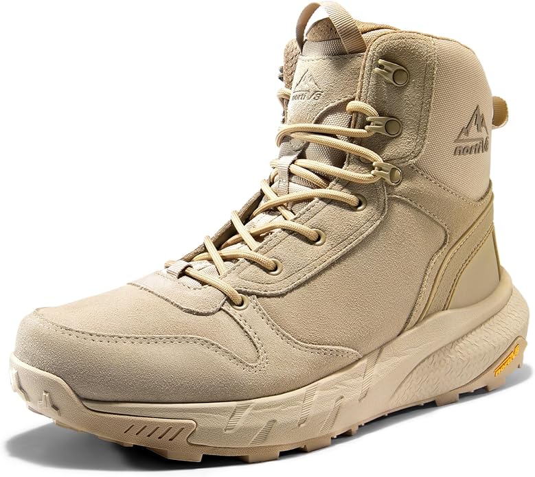 NORTIV 8 Men's Military Tactical Boot Lightweight Comfortable Boots for Work All Day Side Zipper Motorcycle Combat Hiking Boots Metrostrike(8-9 Inches)