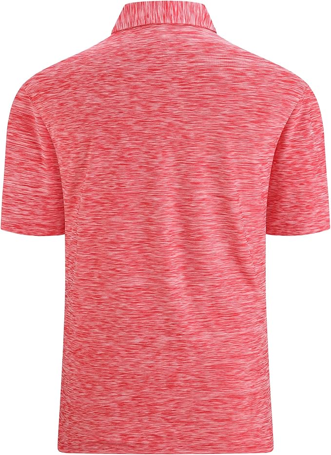 WARHORSEE Golf Polo Shirts for Men Short Sleeve Wrinkle Free 4 Way Stretch Moisture Wicking Performance Collared Tshirts