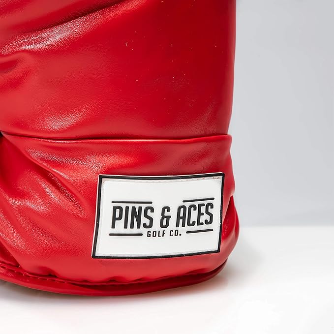 Pins & Aces Boxing Glove Driver Head Cover - Premium, Hand-Made Classic Boxing Glove 1W Headcover - Funny, Tour Quality Golf Club Cover - Style and Customize Your Golf Bag
