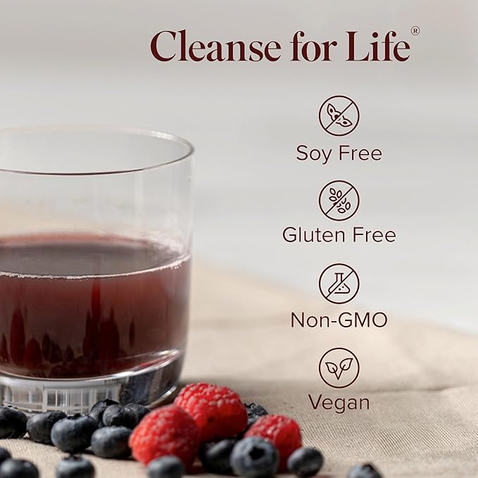 Isagenix Cleanse for Life - Powder Supplement for Cleanse Drink with No Laxatives or Diuretics - Support Metabolism with Vitamin B12 & Niacin - Natural Rich Berry -3.4 Oz (16 Servings)