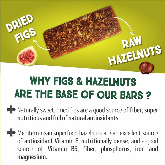 Happy Village Organic Fig & Nut Bars, VARIETY (24 Pack, 1.4 OZ each), Gluten Free, No Refined Sugar, Kosher, Non-GMO, Vegan, Good Source of Fiber, Organic Healthy Snack Bars - 4 bars of Each Flavor