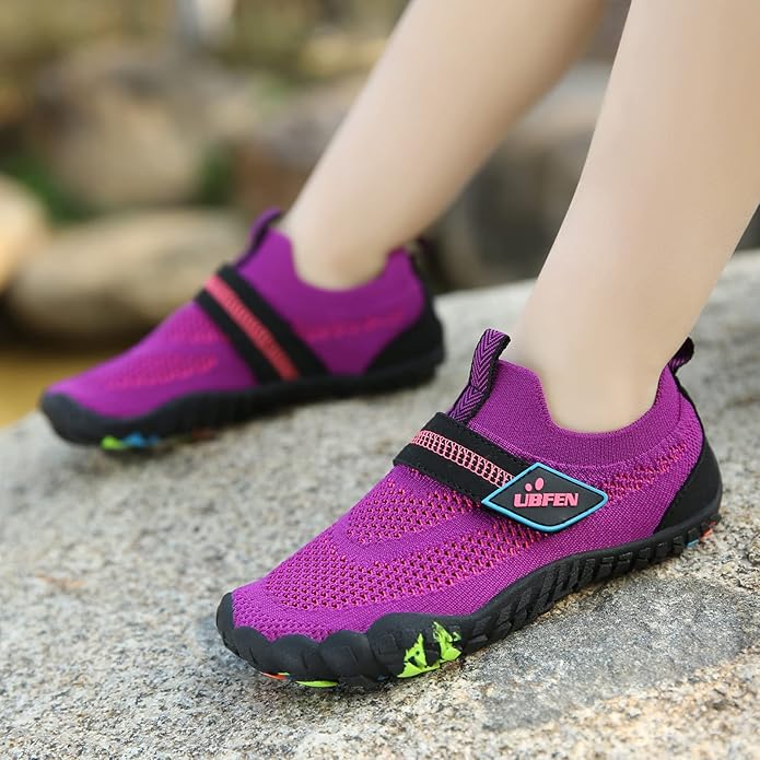 UBFEN Water Shoes for Kids Boys Girls Aqua Socks Barefoot Beach Sports Swim Pool Quick Dry Lightweight Toddler Little Big Kid