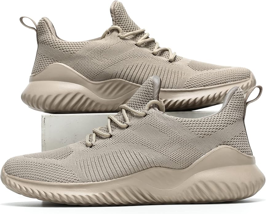 Men's Non Slip Running Shoes Ultra Light Breathable Casual Walking Shoes Fashion Sneakers Mesh Workout Sports Shoes