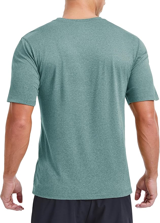 MAGCOMSEN Men's Dry Fit Workout Shirts Short Sleeve Tee Shirts Moisture Wicking Athletic Running Performence Tshirts