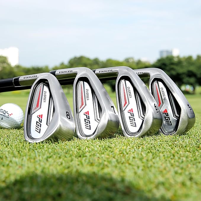 PGM Men's Oversea 9/12 Pieces Complete Golf Club Set with High-Strength Thin Face Design 460cc Driver High Forgiveness Ideal for Beginners
