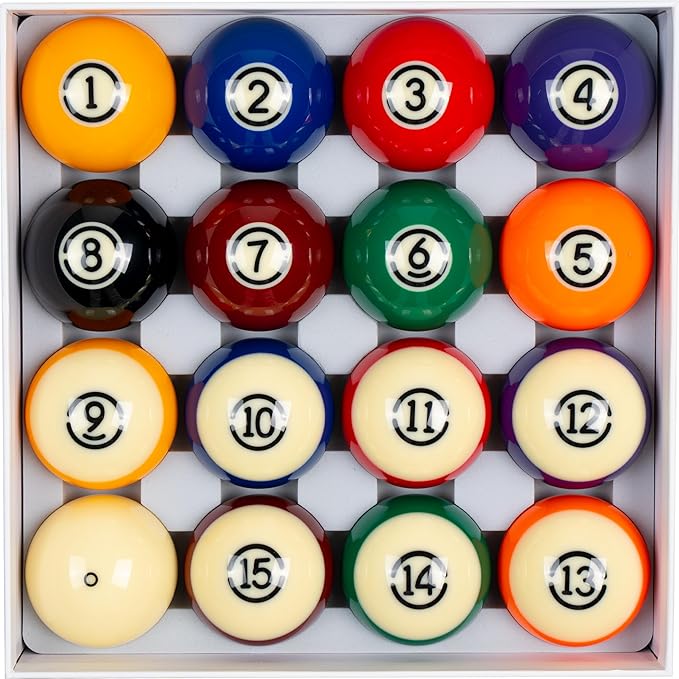 Premium Billiard Balls Pool Table Accessories 2-1/4" Regulation Size 16 Pool Balls Billiard Set