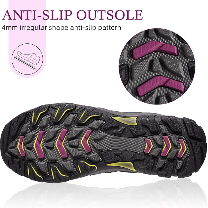 CAMELSPORTS Women's Hiking Shoes Breathable Trail Running Shoes Non-Slip Lightweight Outdoor Sneakers for Trekking Walking