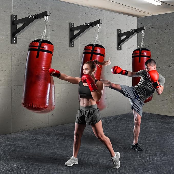 Yes4All Punching Bag Hanger, Stainless Steel Swivel Chain with 4 Snap Hooks for Heavy Bag, Gym Swing, Trapeze, and Hammock