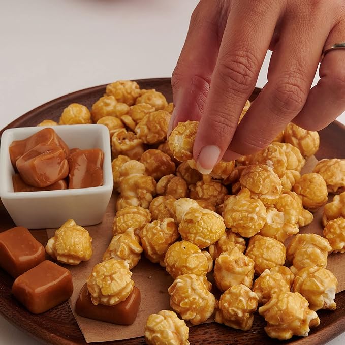 Popcornopolis Gourmet Caramel Corn Popcorn, Popped Popcorn Snack Bags 9.5 Oz (Pack of 2)