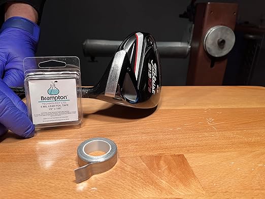 Brampton Golf Lead Tape 1/2” x 100” (10 mil) - Easy to Cut and Apply - Stay on in All Weather - Adjust Swing Weight and Feel - for Golf Clubs, Golf Heads, Pickleball, Tennis, and Fishing