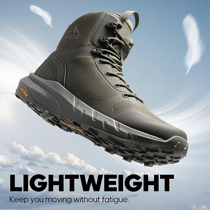 NORTIV 8 Men's Military Tactical Boot Lightweight Comfortable Boots for Work All Day Side Zipper Motorcycle Combat Hiking Boots Metrostrike(8-9 Inches)