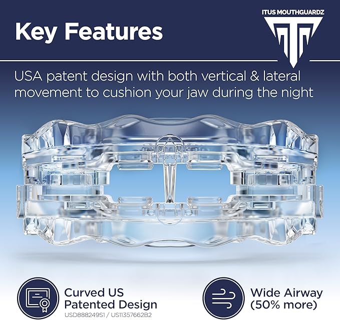 SilentZPro 2.0 - USA Designed & FDA Cleared Anti Snore Mouthpieces (Set of 2, Medium Size) - Fully Adjustable Anti Snore Mouth Guards - Professional Patented Anti Snore Devices - Itus Mouthguardz