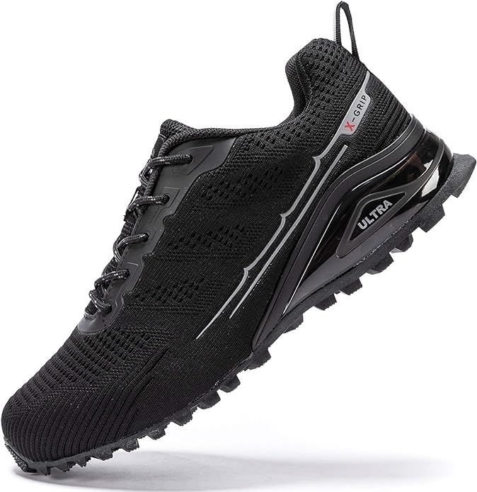 Kricely Men's Trail Running Shoes Fashion Walking Hiking Sneakers for Men Tennis Cross Training Shoe Outdoor Snearker Mens Casual Workout Footwear