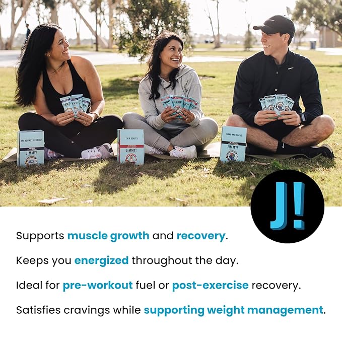 JiMMYBAR! Mint Cookies N Cream - 19g Protein Bars - 7g Low Sugar- 12 Count - 58g Health Bars - Functional Snack with Real Peanut Butter & Hand-Drizzled Chocolate Protein Bar