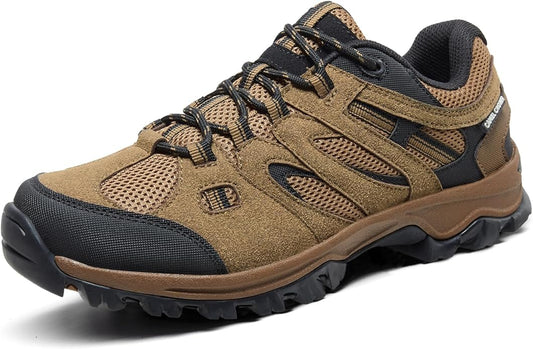 CAMELSPORTS Mens Hiking Shoes Walking Shoes for Men Outdoor Leather Mesh Lightweight Trail Sneakers