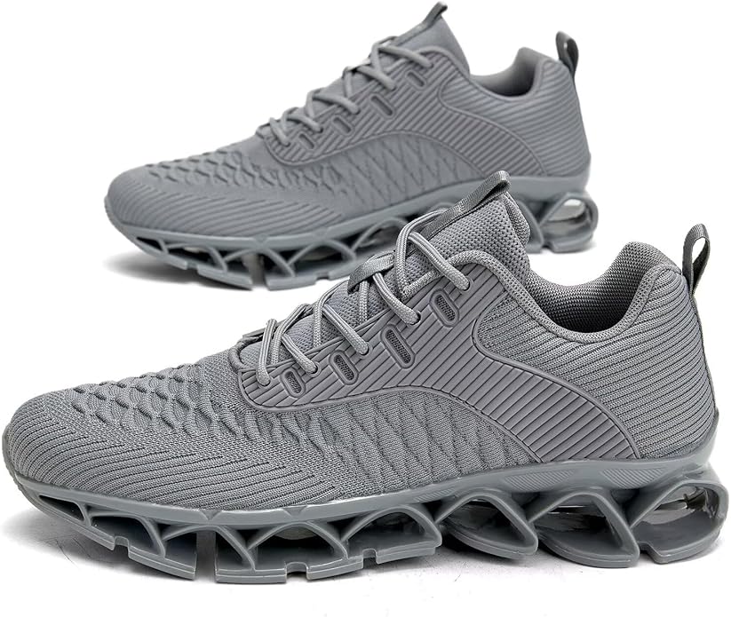 Men's Slip on Walking Running Shoes Blade Tennis Casual Fashion Sneakers Comfort Non Slip Work Sport Athletic Trainer