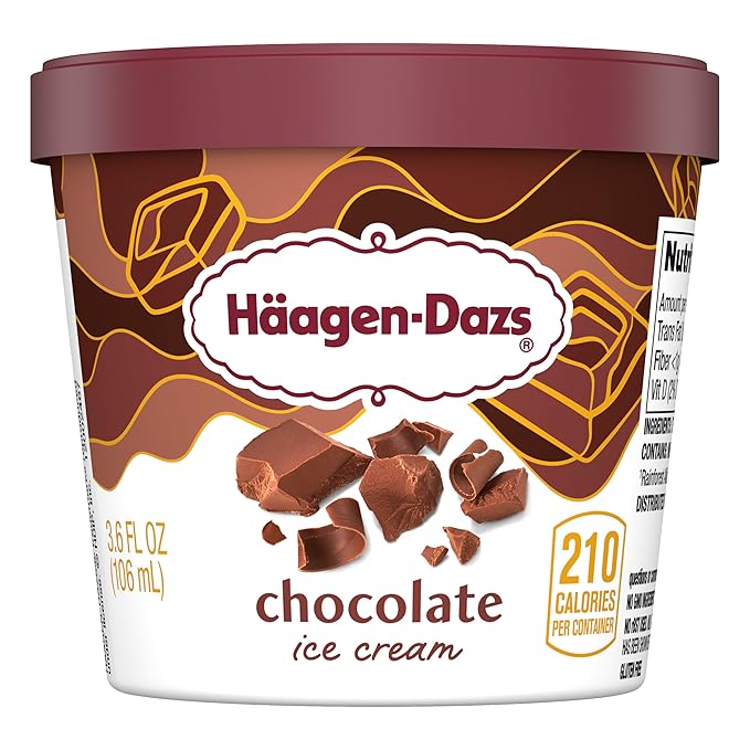 Haggen-Dazs, Chocolate Ice Cream Cup, 3.6 oz (Frozen)