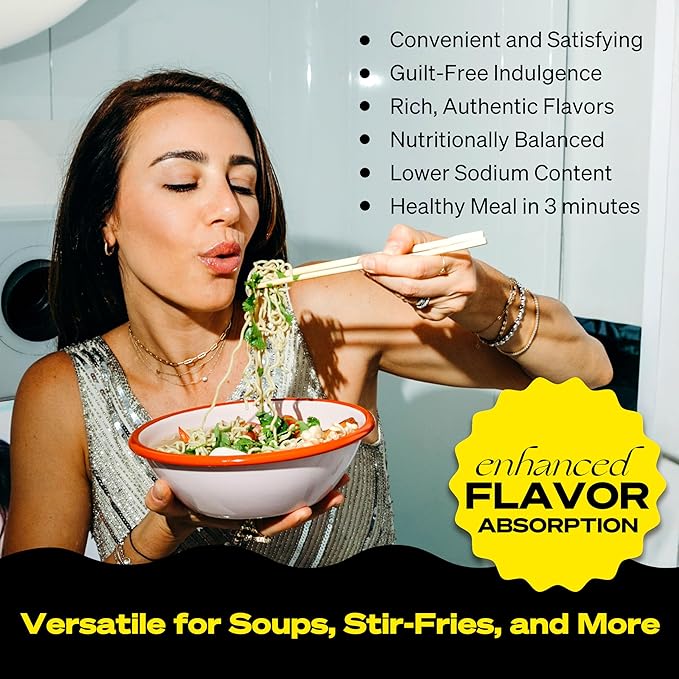 immi Creamy "Chicken" Ramen, 100% Plant Based, Keto Friendly, High Protein, Low Carb, Packaged Noodle Meal Kit, Ready to Eat, 6 Pack