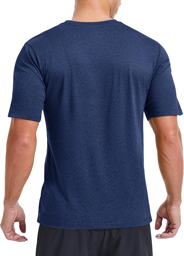 MAGCOMSEN Men's Dry Fit Workout Shirts Short Sleeve Tee Shirts Moisture Wicking Athletic Running Performence Tshirts