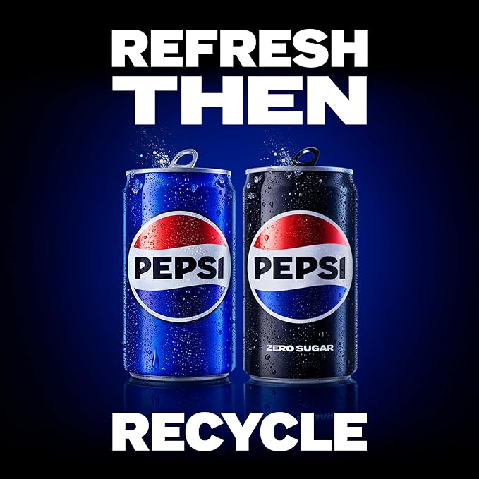 Pepsi Wild Cherry Cola Soda Pop Mini Cans, 7.5 Ounce Mini Cans (10 Pack) (Packaging May Vary)