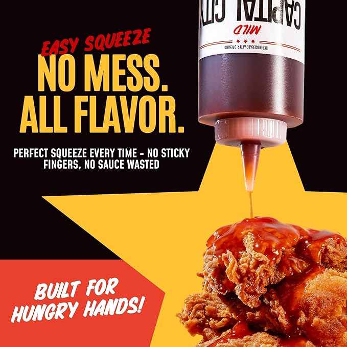 Capital City Mambo Sauce Sweet Hot & Mild Variety Pack, Washington DC Wing Sauces, Perfect Condiment for Wings Chicken Pork Beef Seafood Burgers Rice or Noodles, 12oz (2 Pack)