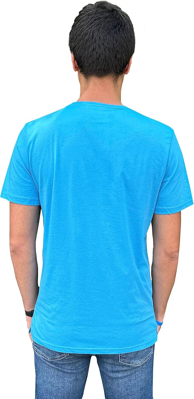 Men's Short Sleeve Crewneck T-Shirt 100% Cotton - Classic Colors - Breathable Mesh Fabric - Ideal for Sports & Everyday Wear