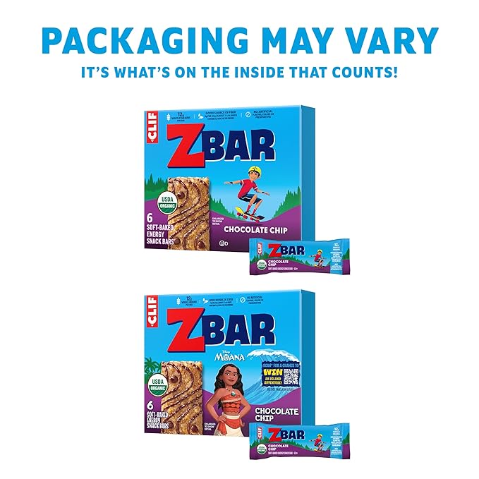 Zbar - Chocolate Chip and Chocolate Brownie - Variety Pack - Soft Baked Whole Grain Snack Bars - USDA Organic - Non-GMO - Plant-Based - 1.27 oz. (36 Count)