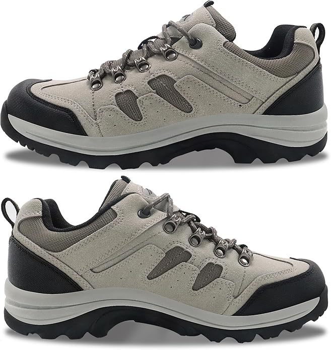 CC-Los Men's Waterproof Hiking Shoes Outdoor Comfortable Trekking Shoe Lightweight Working Sneaker
