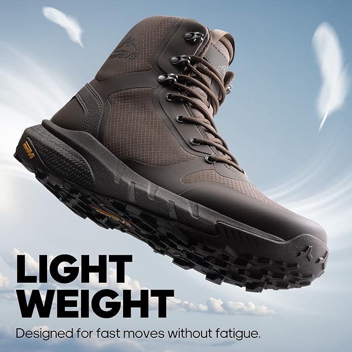 NORTIV 8 Men's Military Tactical Boot Lightweight Comfortable Boots for Work All Day Side Zipper Motorcycle Combat Hiking Boots Metrostrike(8-9 Inches)