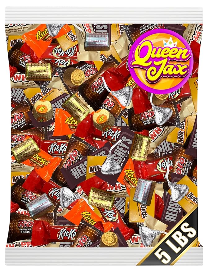 Assorted Chocolate Candy Variety Pack - 5 Lb Bulk Candies Chocolate Mix - Bulk Mini Chocolates Candy Bars Individually Wrapped Candies