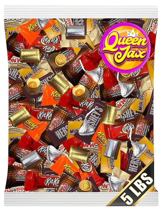 Assorted Chocolate Candy Variety Pack - 5 Lb Bulk Candies Chocolate Mix - Bulk Mini Chocolates Candy Bars Individually Wrapped Candies
