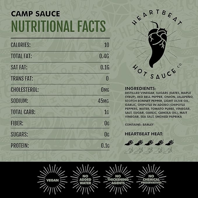 Heartbeat Hot Sauce Co. | Camp Sauce, 6 oz.